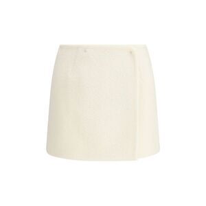 RIER White Fleece Wool Mini Women's Skirt